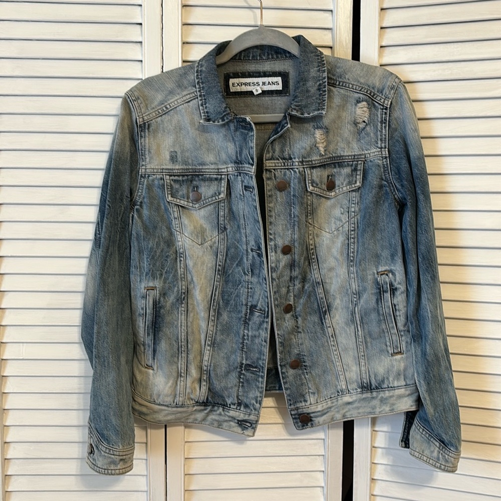 Worn once express denim jacket